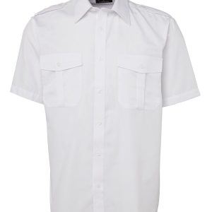 Clarke Design white epaulette shirt SSL